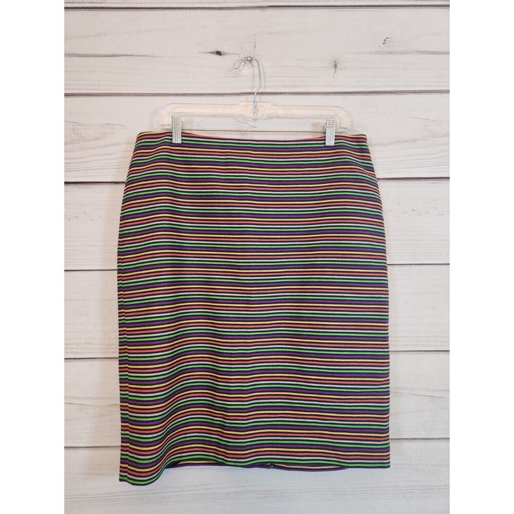 NWT Talbots Women's Multi Color Stripe Lined Pencil‎ Skirt Size 14